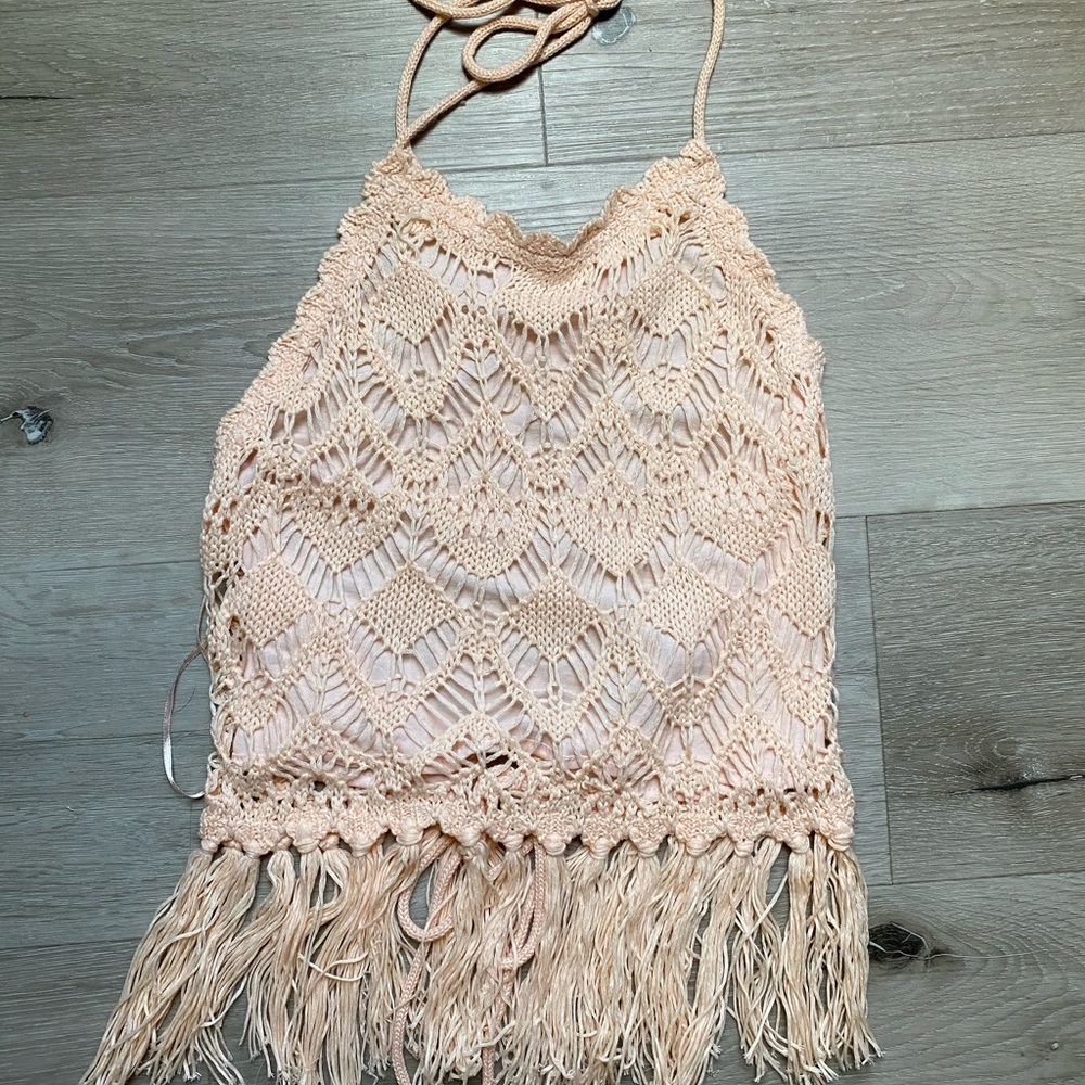 Crochet halter crop top